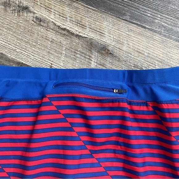 Nike Royal & Red Dri Fit Running Short/Skort Blue Red Striped Pocket Sz. M B51 - Picture 8 of 8